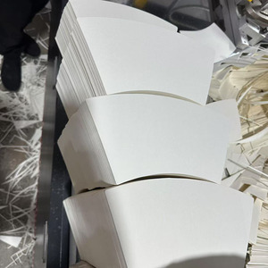 Không in chết cắt giấy trắng Quạt cốc 170gsm + 15 - Product Image 5