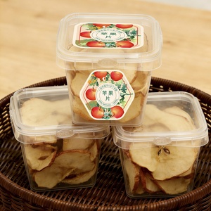 Dried apple slices packaging plastic clear square 1L 30 oz Air <b>Tight</b> With Leak-Resistant Lids IML container security <b>lock</b> - Product Image 1