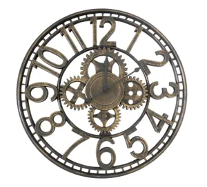 Wanduhr-Reloj de pared de engranaje mecánico de plástico, antiguo, Estilo Vintage, nuevo diseño