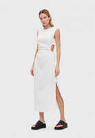 Robe longue sans manches de couleur unie pour femme, tenue de plage élégante, mode printemps été