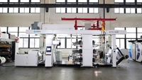 Machine d'impression de tissus non tissés pour masques faciaux, imprimante flexographique de type empilable, automatique, sans arbre, à servomoteur, multicolore, haute vitesse