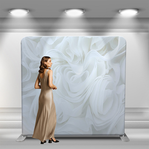 <span class=keywords><strong>Backdrop</strong></span> Foto Booth Kain Tension Cetak Kustom Dua Sisi 8x8, Pemasangan Cepat, untuk Fotografi Acara - Product Image 3