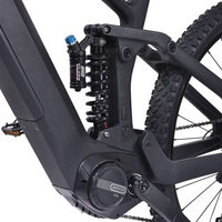 Vélo de montagne électrique puissant pour la chasse, 48V 500W, moteur central, cadre en fibre de carbone, 12 vitesses, batterie dissimulée, suspension intégrale