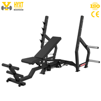 Banco de Pesas Multifuncional para Ejercicios de Pecho, Ajustable, de Acero, para Levantamiento de Pesas, Plano, Inclinado y Declinado, Uso Comercial, Resistente, Capacidad Máxima de Usuario 270 kg