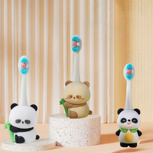 แปรงสีฟันขนนุ่มแพนด้าน่ารัก 10000 เส้น พร้อมด้ามจับกันลื่น สำหรับเด็กเล็ก เด็กวัยหัดเดิน และเด็กทั่วไป ทำความสะอาดช่องปากและฟัน - Product Image 4