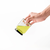 Grosir 100ml 200ml 500ml wadah kaca persegi leher sekrup kosong dengan tutup
