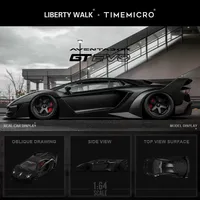 TimeMicro 1:64 LP 700 GT Modèle de voiture miniature en métal alliage, jouet de collection pour unisexe