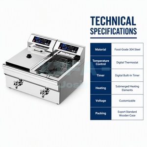 <span class=keywords><strong>Friteuse</strong></span> électrique 38L en acier inoxydable de qualité commerciale, robuste et antirouille, idéale pour la cuisine - Meilleures ventes - Product Image 2