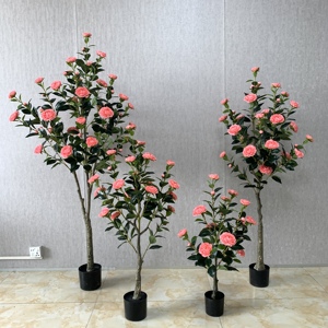 Su misura ad alta densità di più colori tessuto camelia <span class=keywords><strong>Tea</strong></span> Rose fiore albero per la decorazione di nozze - Product Image 4