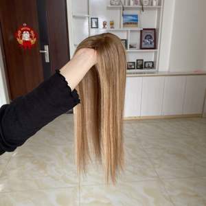 Prêt à expédier : Topper en dentelle balayage 12-14 pouces, cheveux Remy européens, aspect naturel, raie centrale libre, pour femmes souffrant d'une légère perte de cheveux - Product Image 6