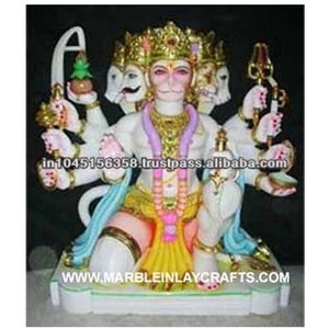 Panchmukhi Marble Hanuman Statue - Product Image 1