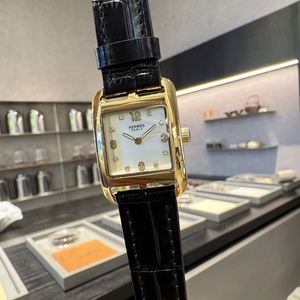 Relojes de Cuarzo Deportivos de Lujo con Correa de Cuero y Esfera Rectangular Clásica Vintage de la Marca H, para Hombre y Mujer, Estilo Ejecutivo, para Parejas - Product Image 2