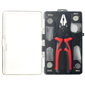 Kit d'outils de réparation de réseau avec pinces coupantes à manche en plastique, coupe-fils en acier et pinces à bec long - Product Image 5