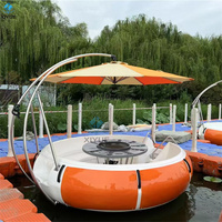 Parc aquatique multifonctionnel Loisirs Tourisme Famille Dîner Jeu Barbecue électrique Bateau BBQ Donut Bateau PE Grill Bateau Vente
