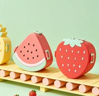 Boîte à lunch en PP en forme de fruits mignons, étanche, portable, fraise, pastèque, pour enfants, pique-nique, école, organisateur de cuisine