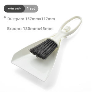 Mini kit de nettoyage de bureau : balayette et pelle 2-en-1 en plastique souple, léger et portable, pour animaux domestiques, table à manger et clavier - Product Image 6