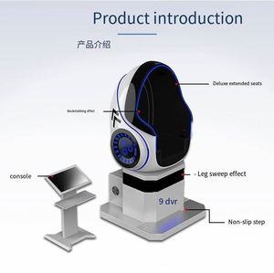 Silla VR Egg para 1 Jugador, Simulador de Cine de Realidad Virtual 9D, Máquina de Juegos Arcade de Doble Asiento para Centro de Entretenimiento Interior - Product Image 2