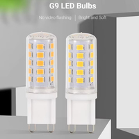 Ampoule LED G9 3W, boîtier en céramique, AC220-240V, non dimmable, CRI80, 2700K-6500K, multi-CCT, driver IC, lampe LED G9
