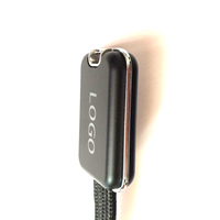 Kabel Data Multifungsi Murah Logo Lampu Led Kabel Pengisian Usb Mikro Kabel Data 3 In 1