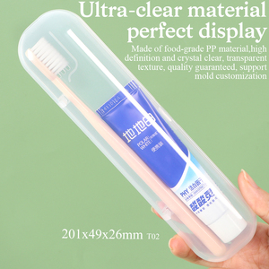 SUNSHING Custom PP PS Plastic Storage Containers Transparent Utensil Case Tooth <b>Brush</b> Box Packaging Travel Toothbrush Holder - Product Image 4