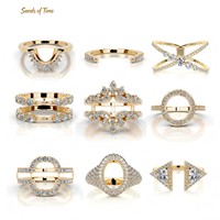Bague géométrique minimaliste en argent sterling S925 avec moissanite, cercle creux, service de personnalisation pour femmes, fabrication OEM