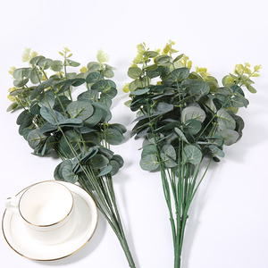 Branches de Verdure Artificielles Feuilles Tissu de Haute Qualité Faux <span class=keywords><strong>Eucalyptus</strong></span> Herbe Branches Feuilles - Product Image 3