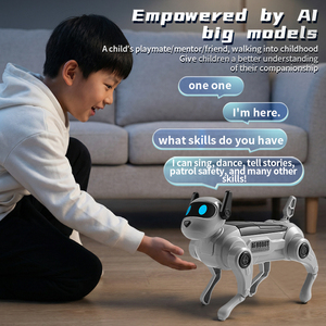 Juguete Electrónico para Niños, Modelo <span class=keywords><strong>de</strong></span> Perro Mecánico Construible con Extremidades Simuladas, Robot con Comando IA, Material Plástico - Product Image 4