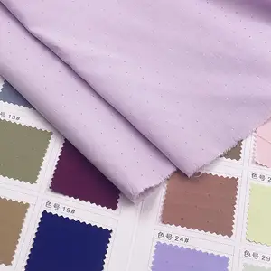 Neues modedesign italienische mehrfarbige beschichtung shinning dot dobby 100% polyesterstoff für damen jacke kleid