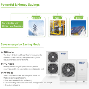 Pompe à chaleur solaire tout-en-un monobloc EVI à source d'air extérieure en acier inoxydable haute température 10 kW, 60 kW, 65 kW, 50 Hz pour la maison - Chine - Product Image 3