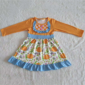 $1.99 Hạn chót 10.15 quần áo cô gái giản dị phương Tây đặt Hoa Bí Ngô in trẻ mới biết đi Quần áo trẻ em - Product Image 1