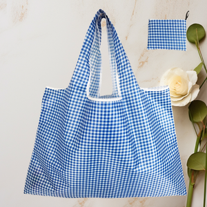 Folding Eco Friendly Polyester Letter Pattern Large Shopping Tote Bag Shoulder Bag for Picnic Travel Gym - Product Image 5