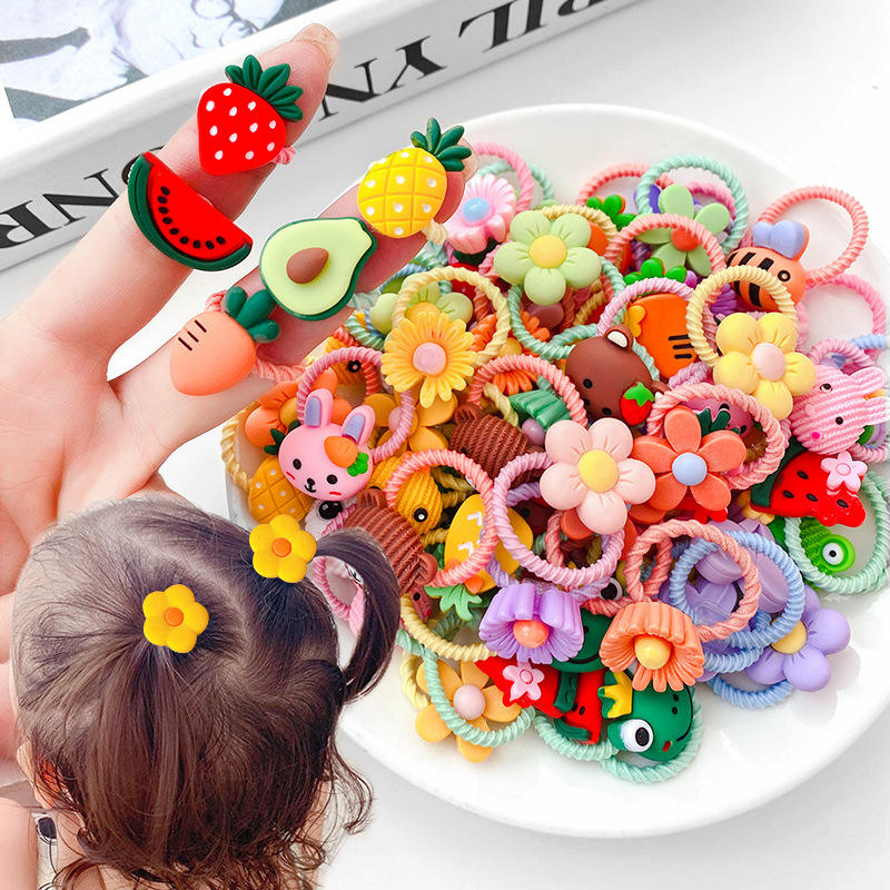 Wholesale Plastic Small Rubber Band Cute Girls Head Rope Hair Tie