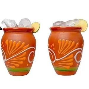 Taza de cerámica hecha a mano tradicional mexicana, arcilla roja, auténtico tarro de cerámica grande - Product Image 2