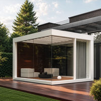 Gazebo motorisé en aluminium, design écologique, pour balcon, cour, espaces événementiels, durable et personnalisable