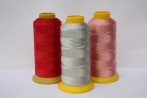 Máquina de costura multicolorida de alta resistência, filamento, poliéster, adesivo, linha