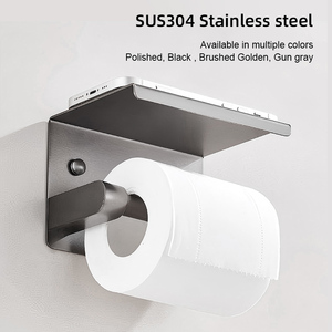 Salle <span class=keywords><strong>de</strong></span> bain d'hôtel Style moderne métal acier inoxydable 304 étagère <span class=keywords><strong>de</strong></span> téléphone stockage porte-<span class=keywords><strong>papier</strong></span> hygiénique avec <span class=keywords><strong>rangement</strong></span> - Product Image 2