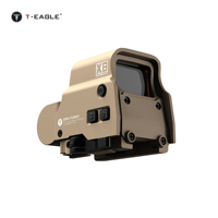 Lunette de visée tactique T-EAGLE de haute qualité 1X 558 TAN avec point rouge et vert illuminé, lunette de visée de chasse, lunette optique en alliage d'aluminium