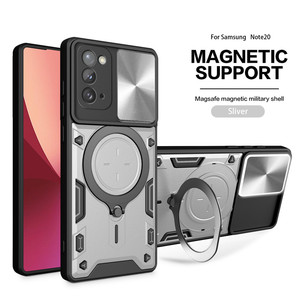 เคสโทรศัพท์ TPU ระบบแม่เหล็กหน้าต่างแบบเลื่อนได้สำหรับ Samsung Galaxy Note 20