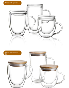 แก้วกาแฟสอ<span class=keywords><strong>ง</strong></span>ชั้นแบบใสพร้อมหูจับ ขนาด 80-450 มล. สำหรับลาเต้ เอสเพรสโซ ชา  (แบบสั่<span class=keywords><strong>ง</strong></span>ทำได้) - Product Image 5