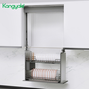 Cestello Estraibile in Metallo per Armadietto da <span class=keywords><strong>Cucina</strong></span>, Portapiatti con Sollevamento Elettrico - Product Image 3