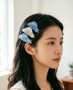 Pince à cheveux triangulaire en acétate OEM Advanced Sense pour femme, pince requin pour chignon, accessoire de coiffure - Product Image 2