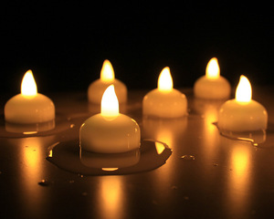 Diwali Decoration Ornaments Indian Small Oil Waterproof Led Candle Floating Lamp <b>Lights</b> up - Product Image 3