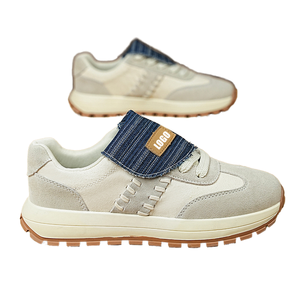 Baskets de luxe pour hommes Chaussures d'entraînement décontractées en <span class=keywords><strong>cuir</strong></span> noir et blanc avec semelle intérieure à doublure en maille et bout tendance de style tendance - Product Image 1