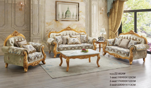 Sofá Chesterfield de Madera Maciza Hecho a Mano con Respaldo Acolchado, Tapicería de Terciopelo, Brazos Enrollados, Tres Plazas, Mueble para Sala de Estar - Product Image 5