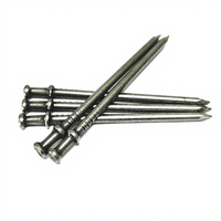 Clous en acier double duplex BWG8 16D de 3 pouces, pointe diamantée lisse, qualité industrielle, construction durable, brillants, boîte de 50 lb, directement de l'usine