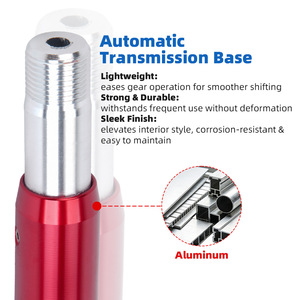 Adaptador de Conversión de Transmisión Automática para Automóvil, Cabezal de Palanca de Cambios M18 de Aleación de Aluminio Rojo y Negro para Actualización y Reequipamiento - Product Image 3