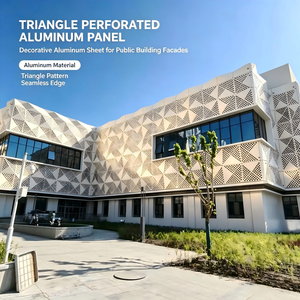 Panel de Aluminio Perforado Triangular, Revestimiento Decorativo para Fachadas, Lámina para Revestimiento Exterior de Edificios - Product Image 1