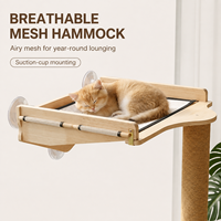 Arbre à chat mural avec hamac à ventouse, grand poteau à gratter en sisal et circuit de balles interactif, emballage de vente au détail personnalisé
