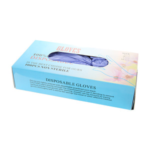 Gants en nitrile fins, doux et confortables, code L M S, violet, 50 pièces, pour la beauté, la coiffure, le nettoyage ménager - Product Image 5