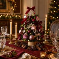 Mini 45cm Stehender Umweltfreundlicher Künstlicher Weihnachtsbaum mit Warmweißen Lichtern Neues Modell Dekoration Tischornament für den Hausgebrauch